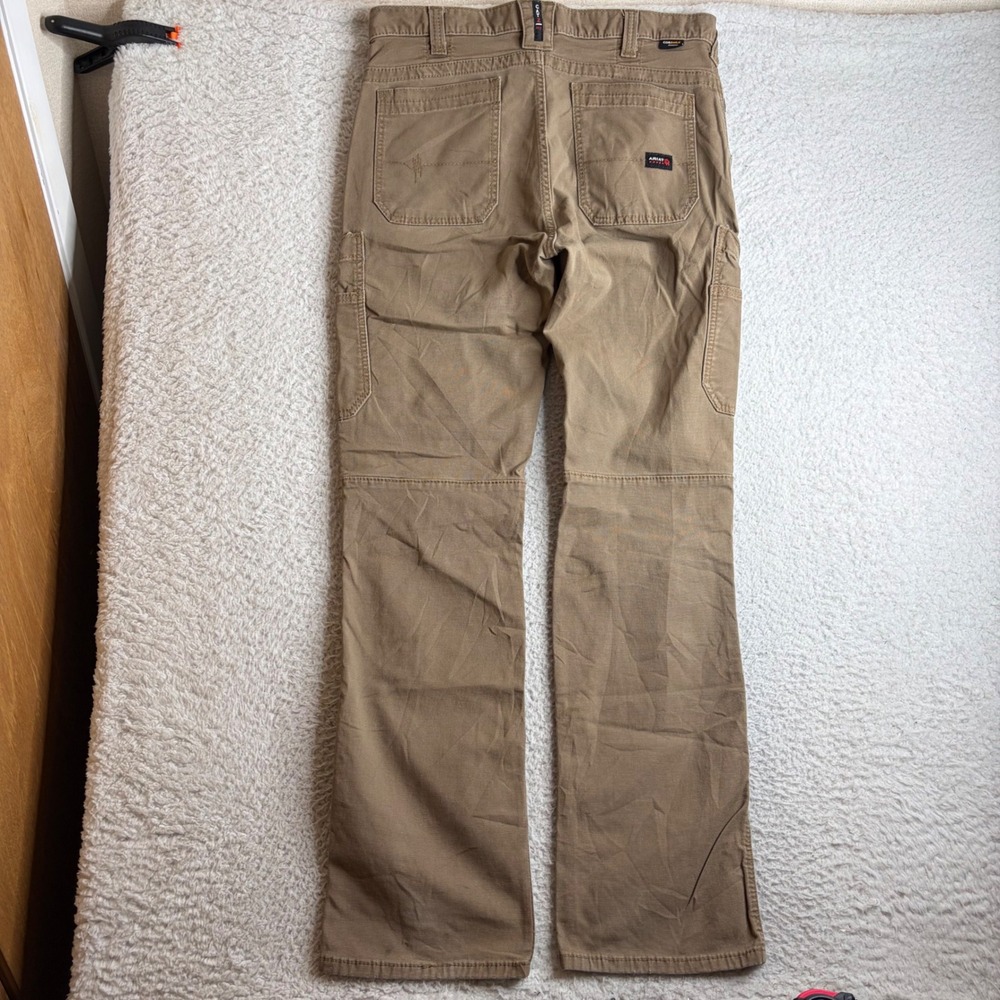 Ariat FR M5 Straight Leg Work Pants Tan Khaki Cordura Flame Resistant 34x34